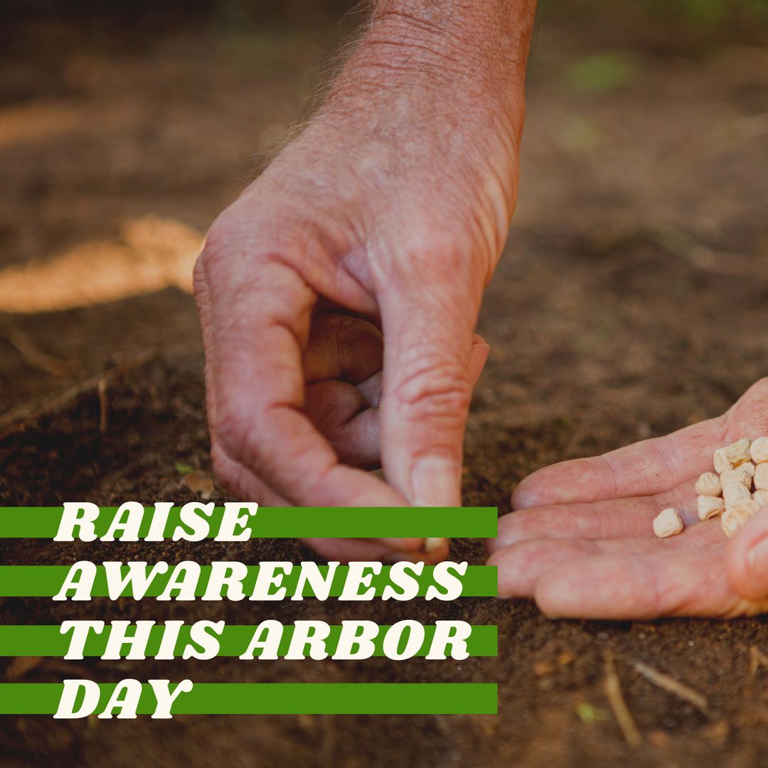 Hands Planting Seeds for Arbor Day Awareness