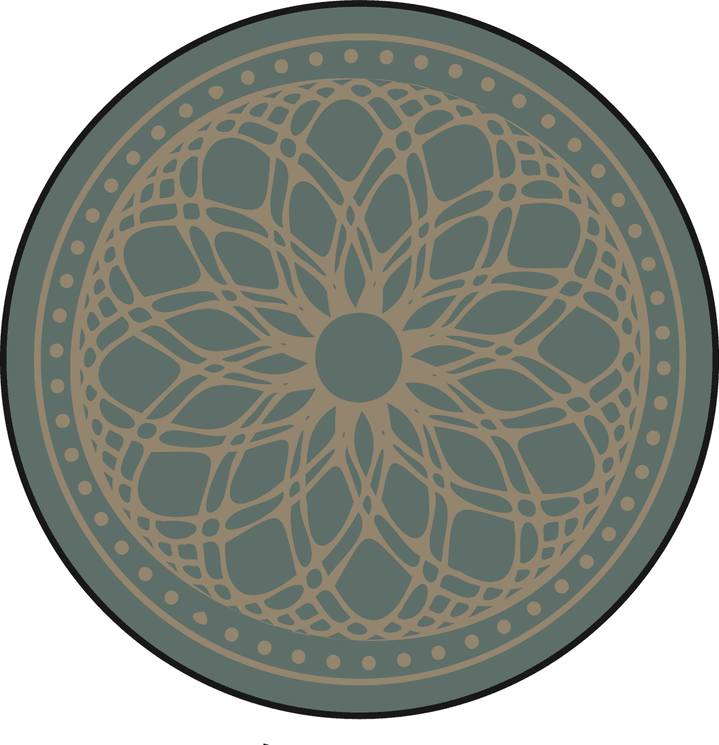 Elegant Mandala Pattern on Transparent Background