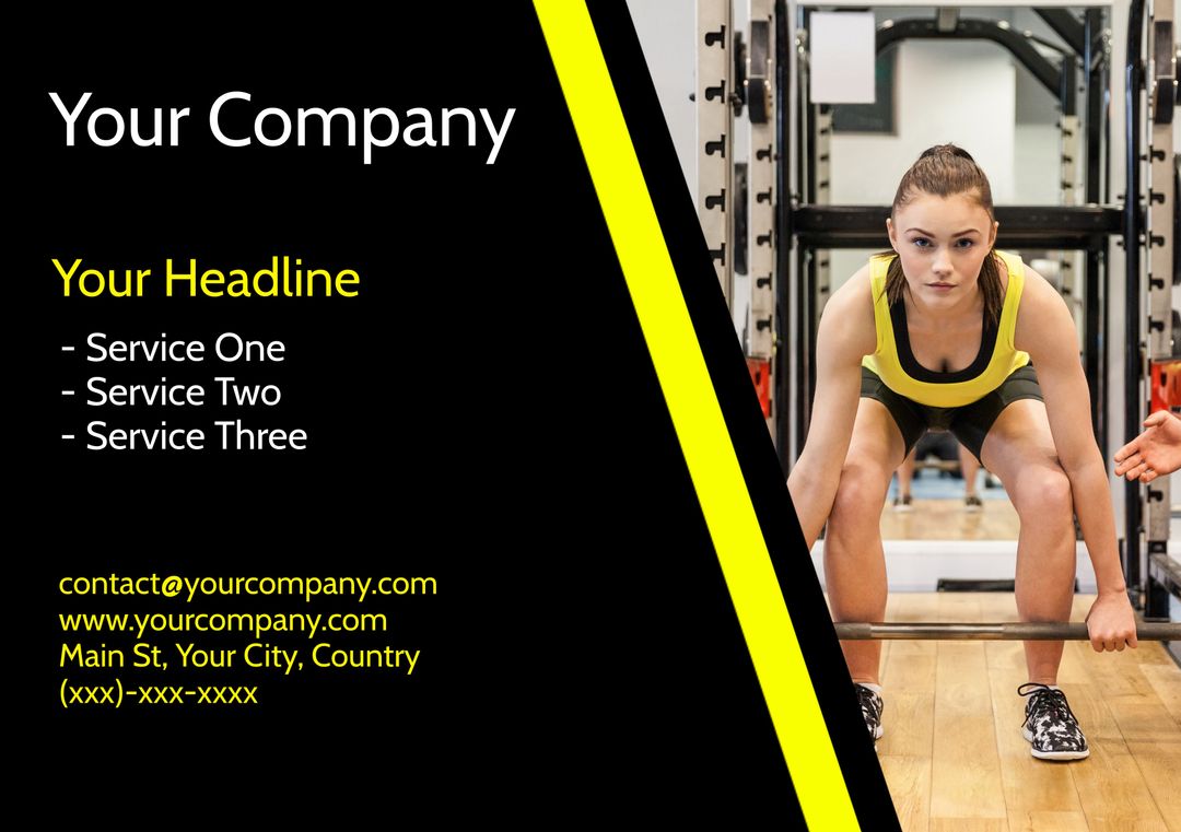 Focused Woman Lifting Weights in Gym Expressing Determination