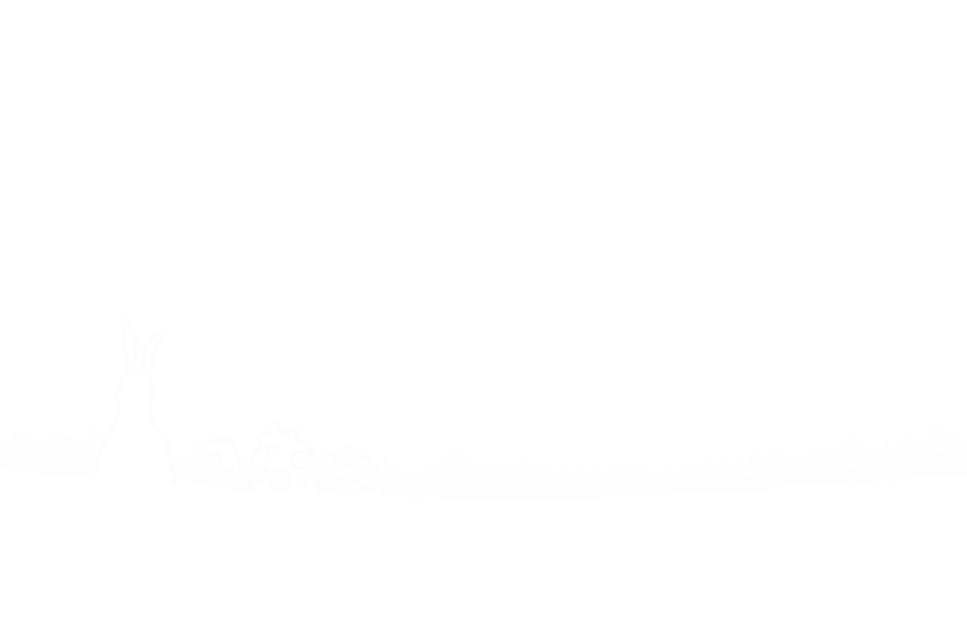 Transparent Easter Grass Scene with Bunny and Eggs