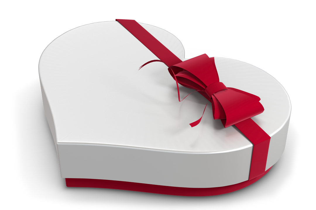 Heart Shaped Transparent Box With Red Ribbon - Download Free Stock Images Pikwizard.com