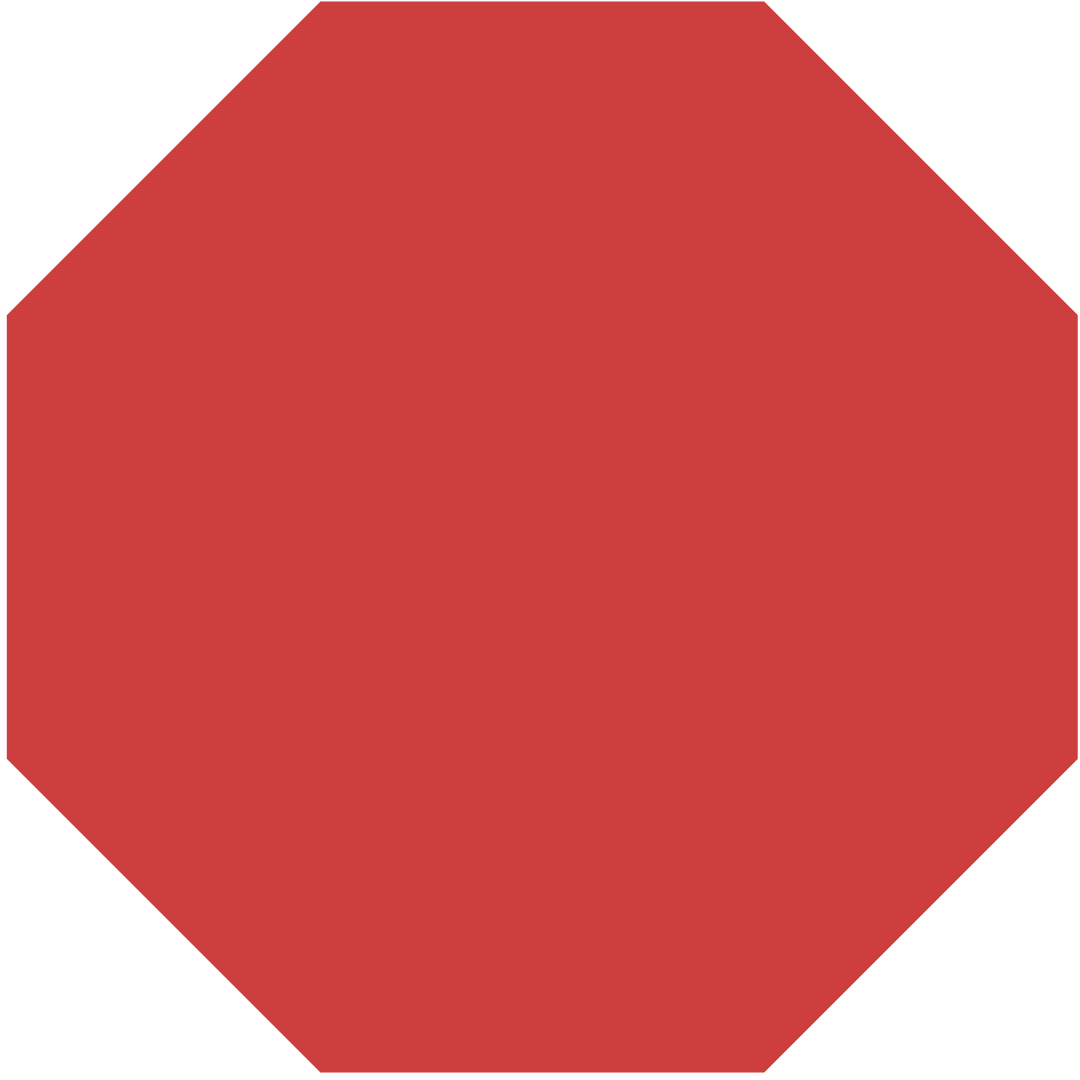 Red Octagon on Transparent Background for Mockups