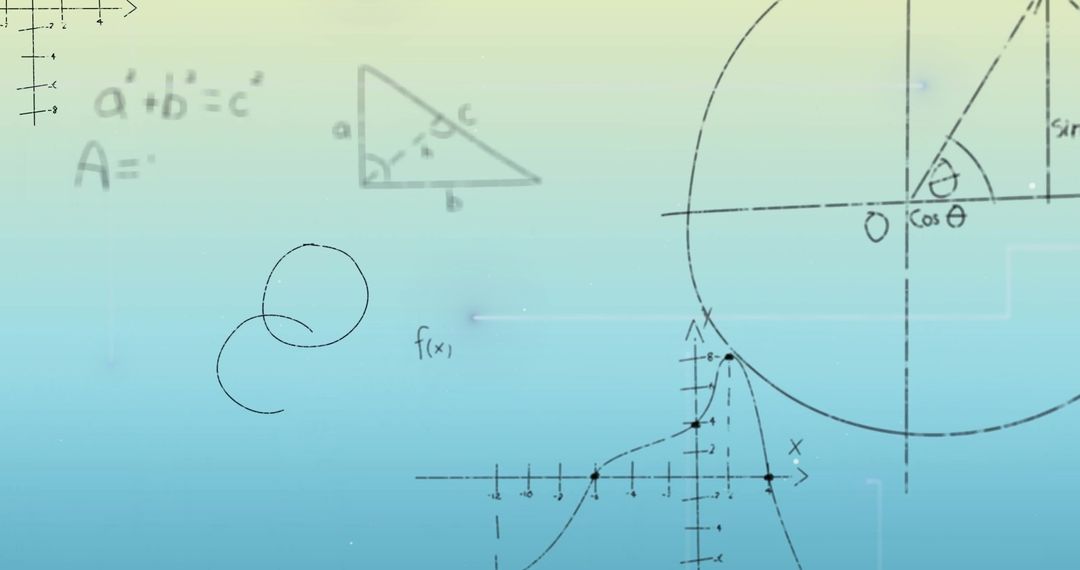 Complex Mathematical Equations on Gradient Blue Background