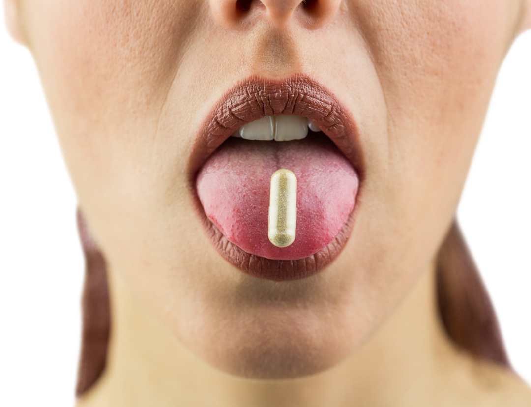 Close-up of Woman with Transparent Pill on Tongue, Health and Medicine Concept - Download Free Stock Images Pikwizard.com