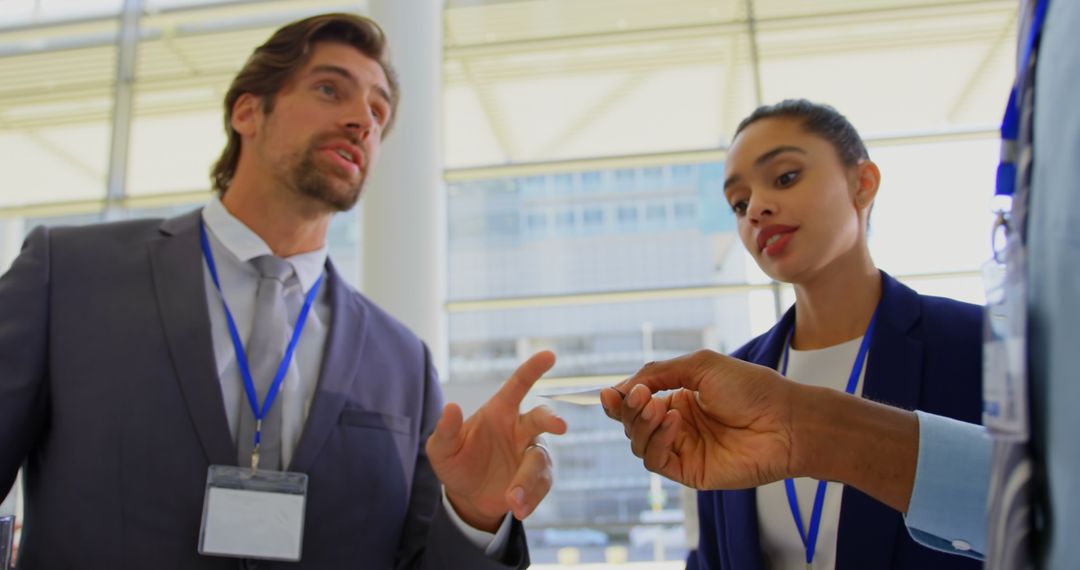 Business Team Networking and Exchanging Information at Seminar