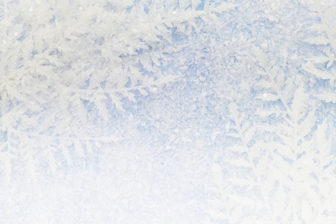 Frost Pattern Background on Icy Window