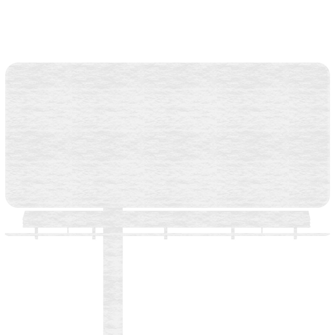 White Paper Sign on Transparent Background for Mockup Design