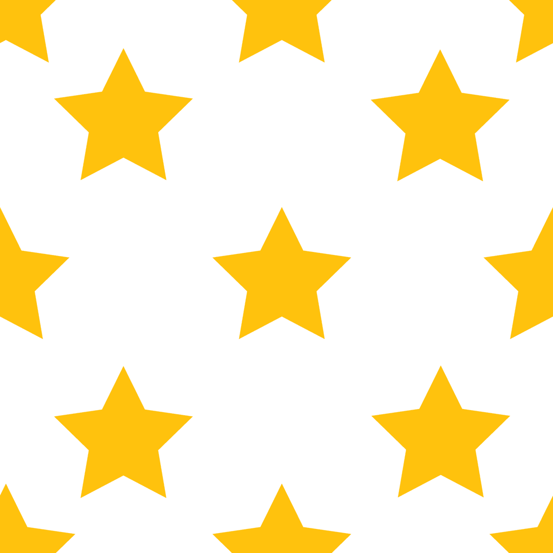 Yellow Stars Pattern on Transparent Background for Design Mockups
