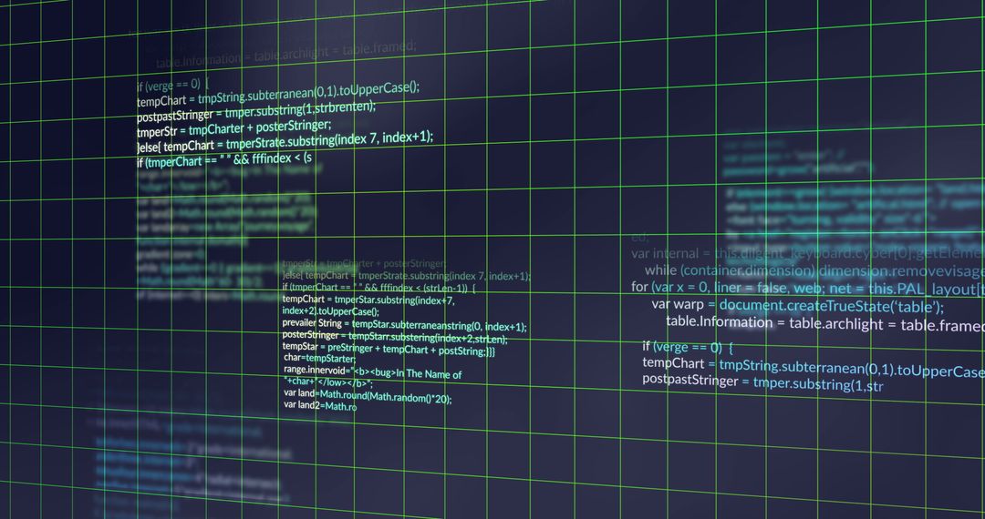 Financial Data Processing on Dark Grid Background