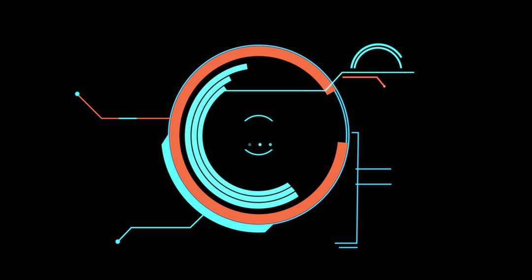 Futuristic Scientific Data Interface with Geometric Design