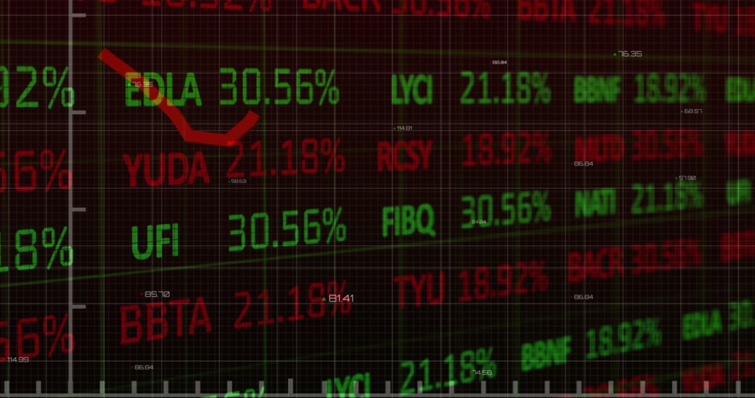 Real-Time Stock Market Data Interface with Declining Trend
