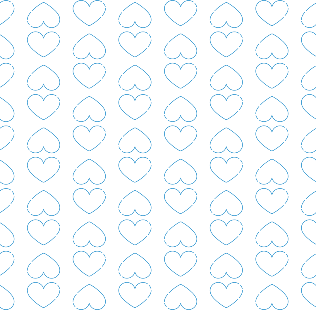 Blue Heart Pattern on Transparent Background for Vector Design