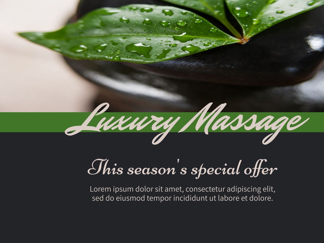 Tranquil Dew-Kissed Leaves on Smooth Stones for Luxury Massage