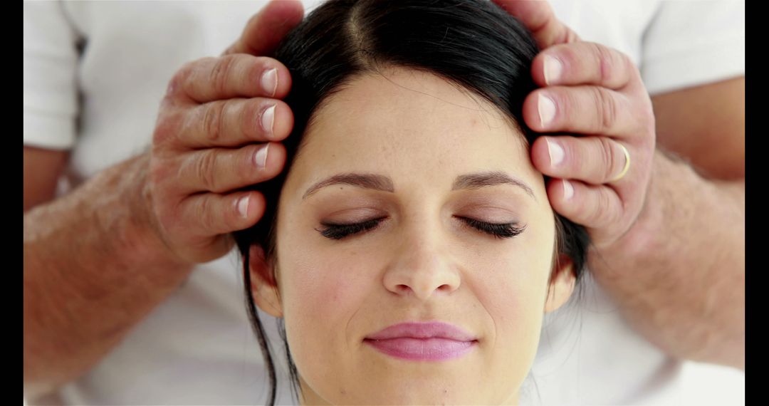 Portrait of a  woman receiving massage at home - Free Images, Stock Photos and Pictures on Pikwizard.com