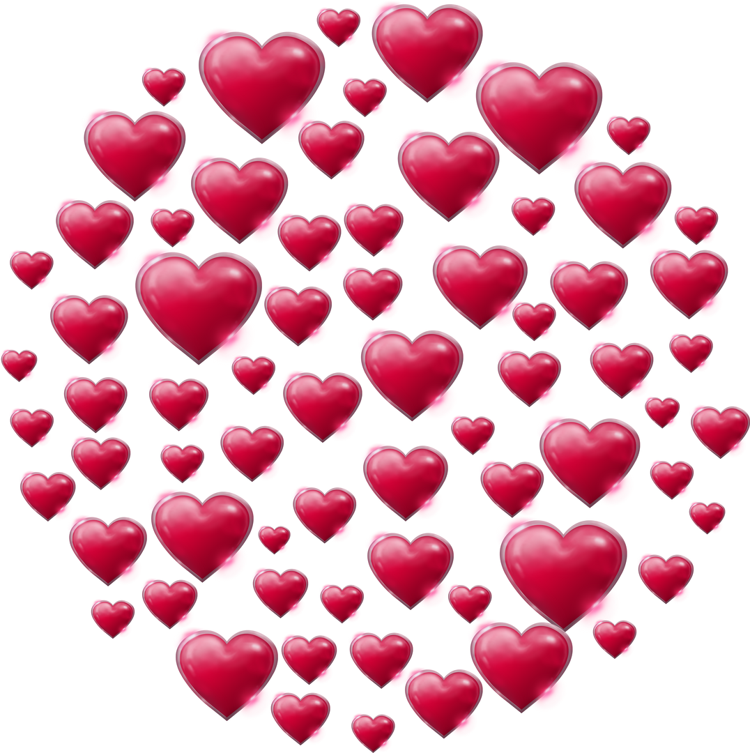 Floating Red Hearts Transparent Background Illustration PNG - Download Free Stock Images Pikwizard.com