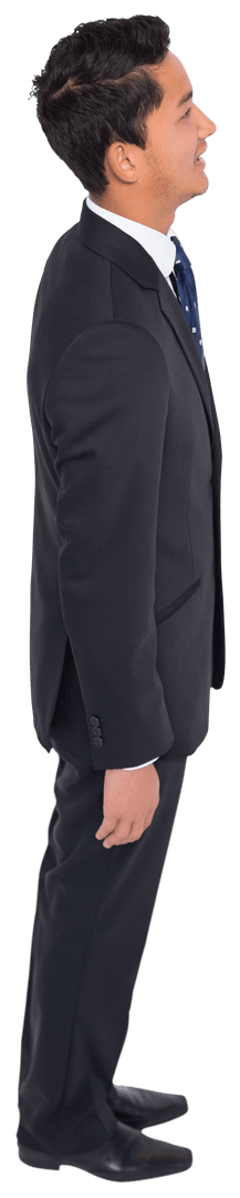 Happy Businessman Standing Smiling on Transparent Background