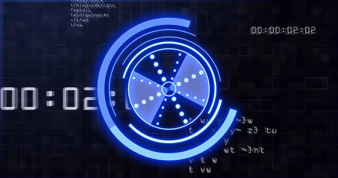 Futuristic Digital Data Interface with HUD Design