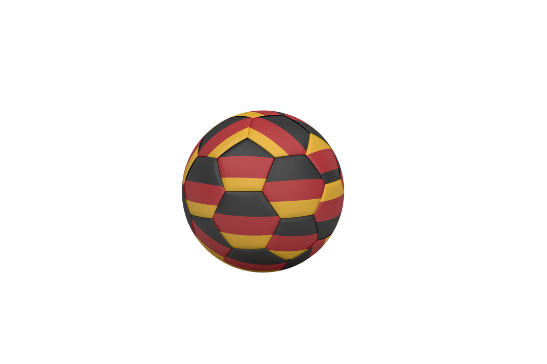 Transparent football with German flag colors - Download Free Stock Images Pikwizard.com