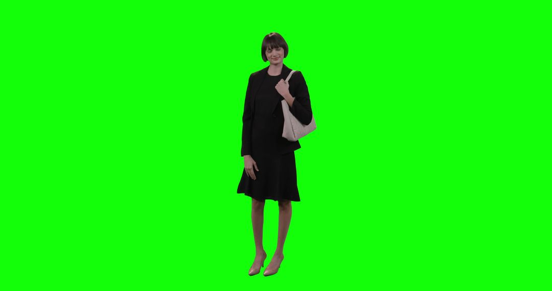 Confident Businesswoman Standing on Green Screen Background - Free Images, Stock Photos and Pictures on Pikwizard.com