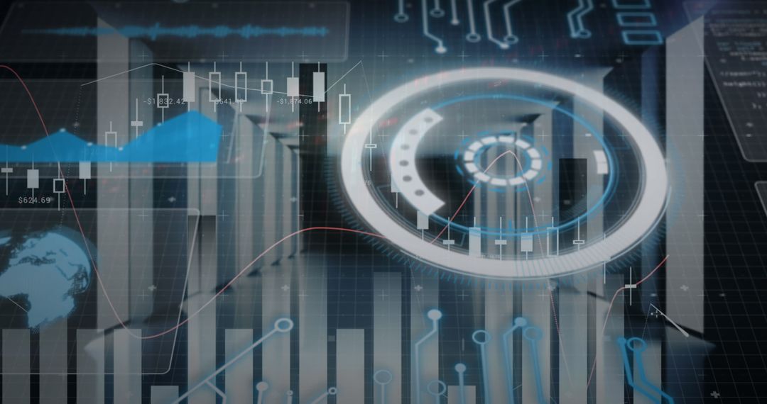 Futuristic Data Processing and Network Technology Concept