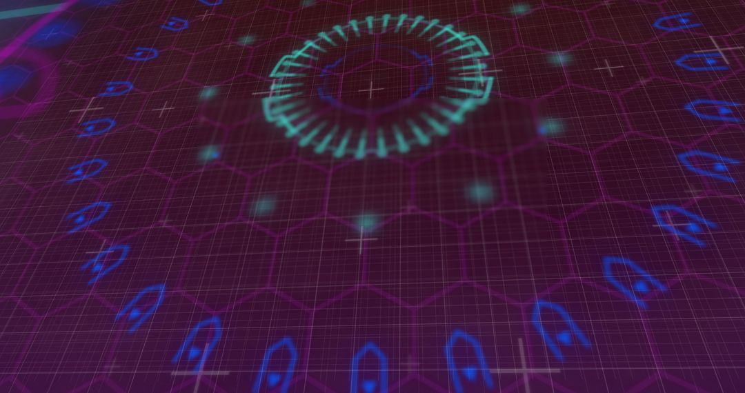 High-Tech Digital Interface with Scanning Visuals