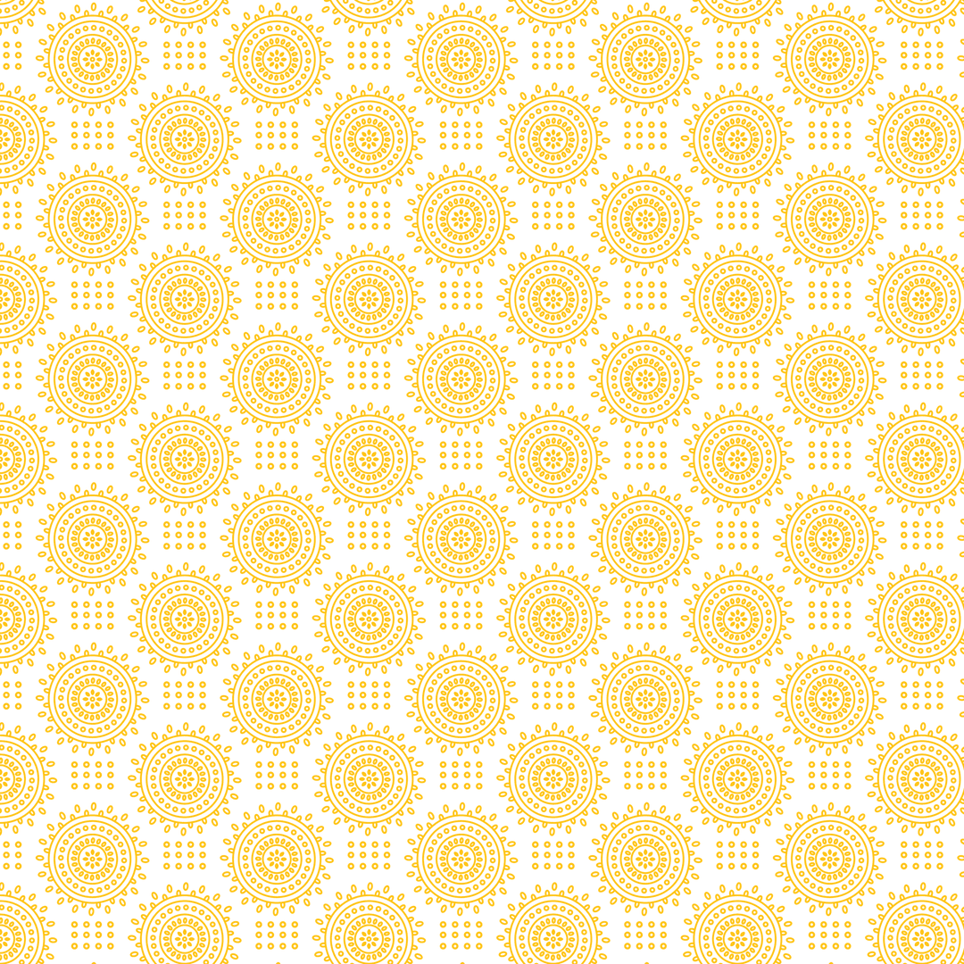 Vibrant Yellow Geometric Pattern on Transparent Background