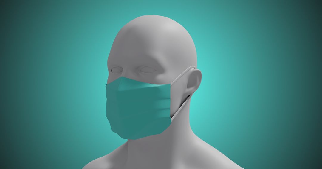 3D Model Wearing Face Mask for Public Health Awareness