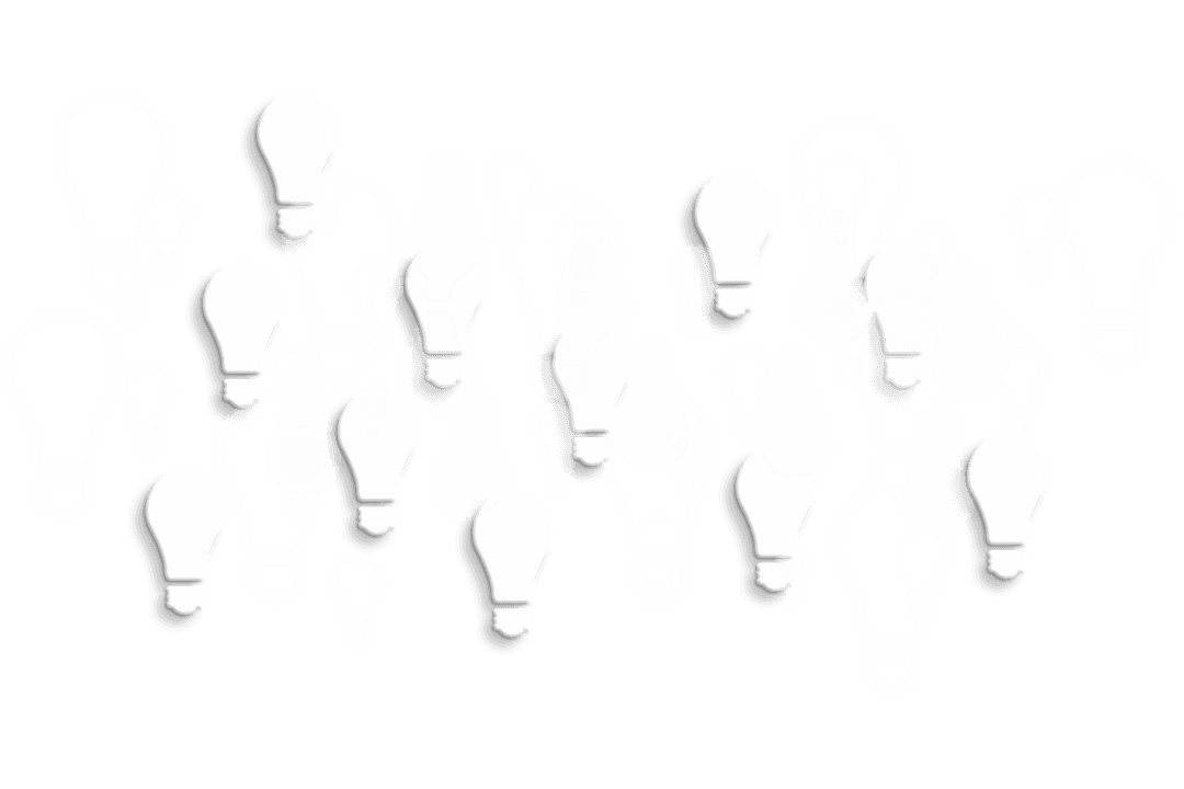 Transparent Light Bulbs Symbolizing Ideas and Creativity