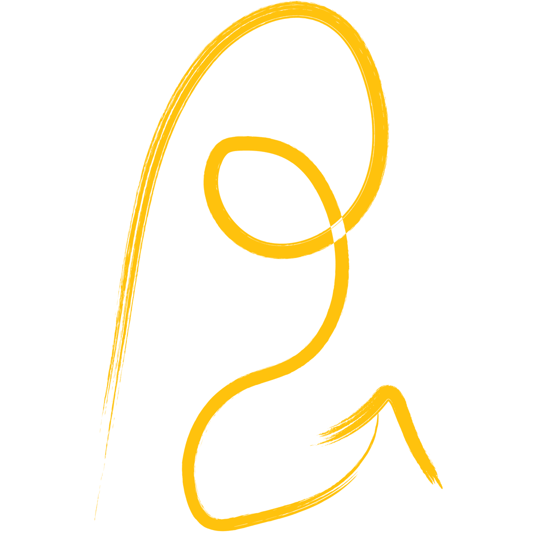 Unique Yellow Arrow Design on Transparent Background