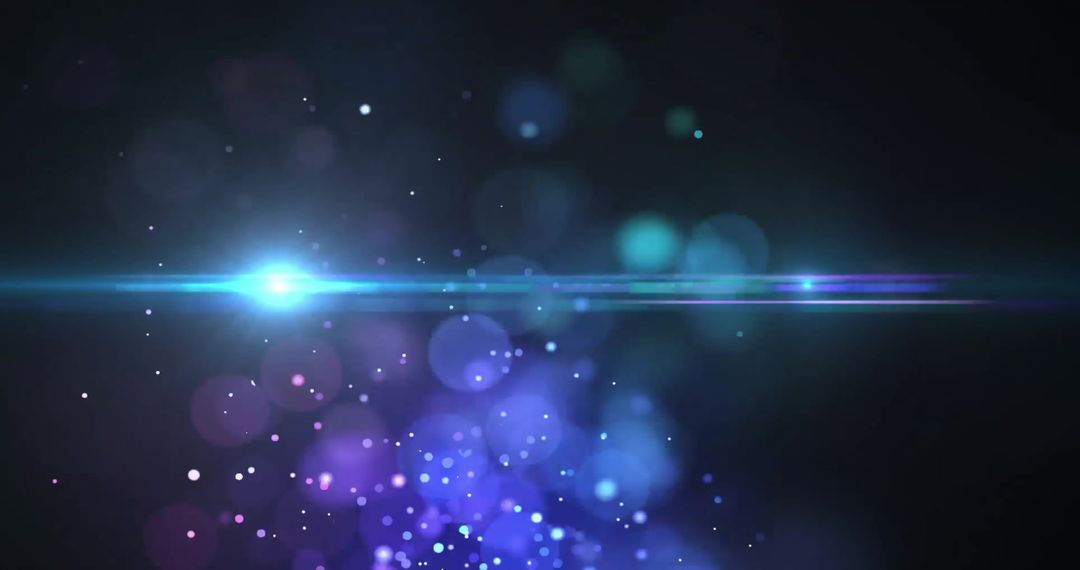 Abstract Sparkling Light Trail on Dark Background