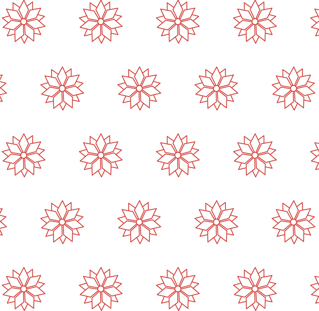 Transparent red floral pattern on transparent background vector