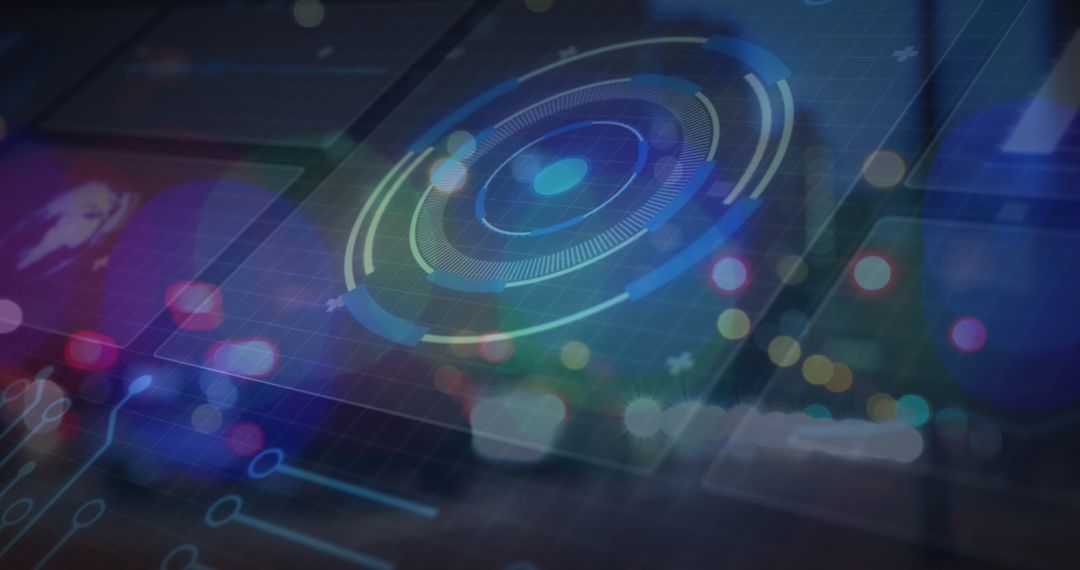 Abstract Digital Interface with Blurred Traffic Elements