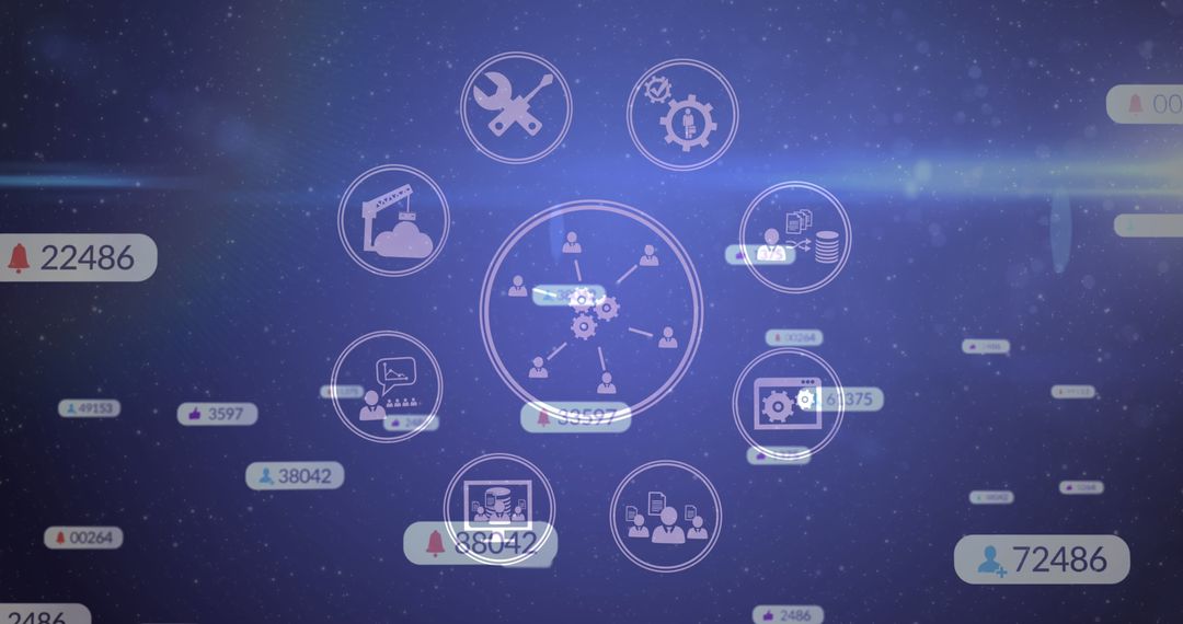 Global Social Media Connections Abstract Digital Interface