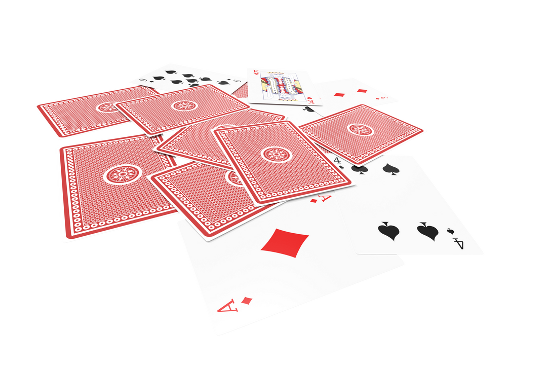 Transparent Red Playing Cards Spread With Ace of Diamonds Prominent - Download Free Stock Images Pikwizard.com