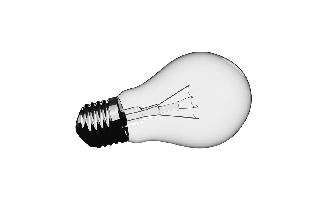 Transparent Silver Light Bulb Isolated on Black Background for Illumination Concepts - Download Free Stock Images Pikwizard.com