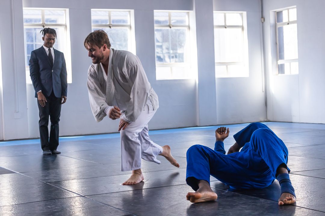 Martial Arts Training Session with Instructor Observation