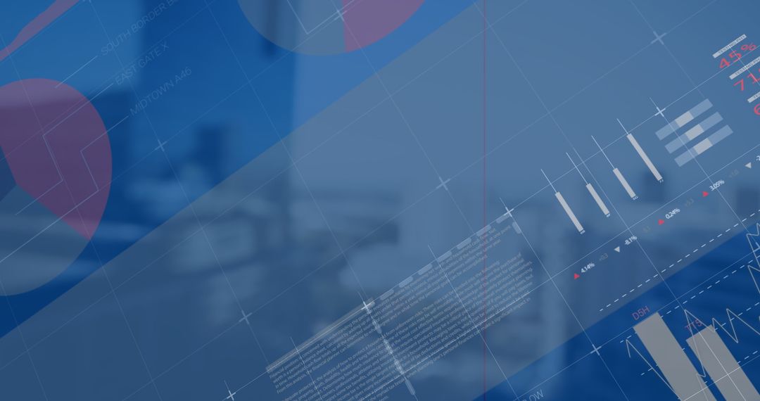 Futuristic Office Space with Data Analytics Overlays Rejecting Basics