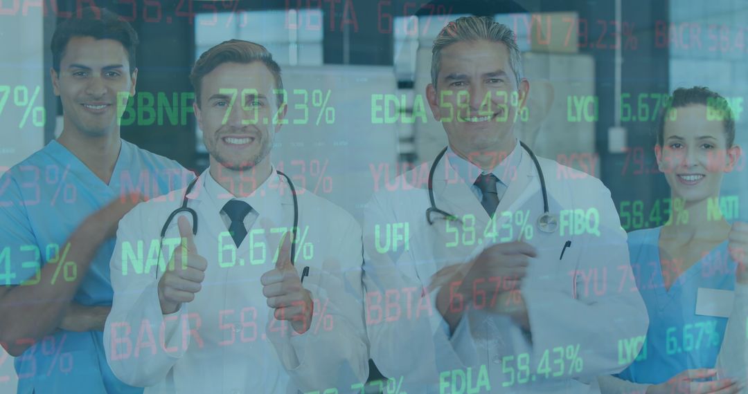 Healthcare Professionals Analyzing Digital Health Data with Smiles