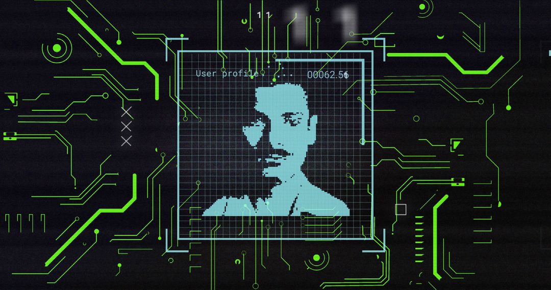 Biometric Data Security Technology Interface Concept