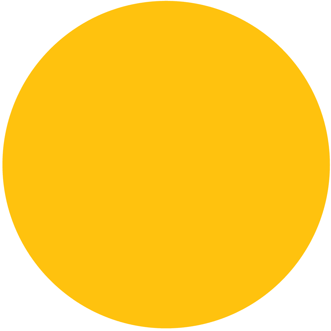 Yellow Dot on Transparent Background with Copy Space