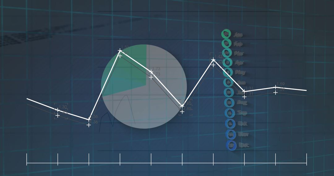 Global Business Data Analytics with Digital Interface Highlighting