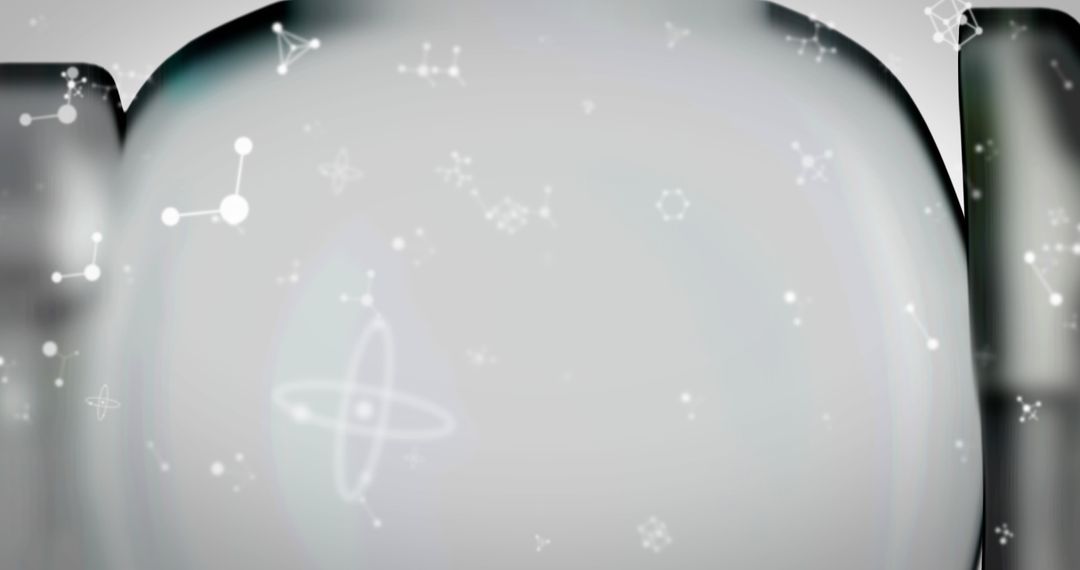 Digital Network Nodes on Abstract Grey Background