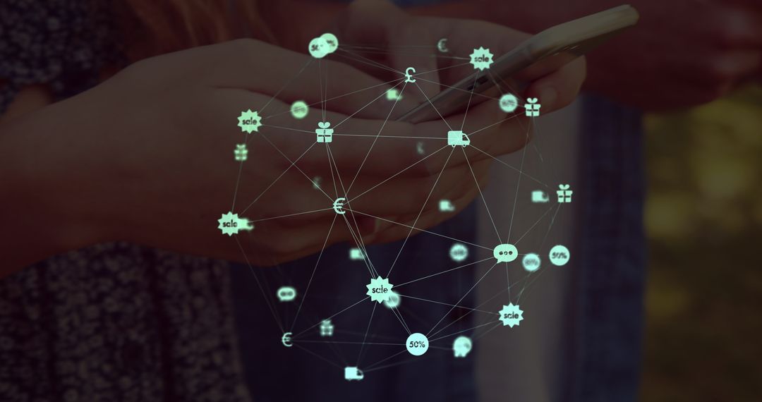 Digital Connections Network Over Smartphone Usage
