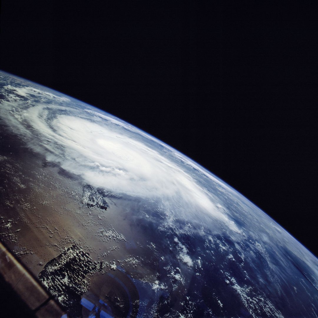 Hurricane Marilyn Over Puerto Rico Captured from Space Shuttle Endeavour in 1995 - Free Images, Stock Photos and Pictures on Pikwizard.com
