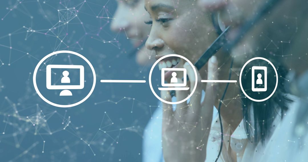 Digital Networking of Diverse Business Professionals in Office Setting