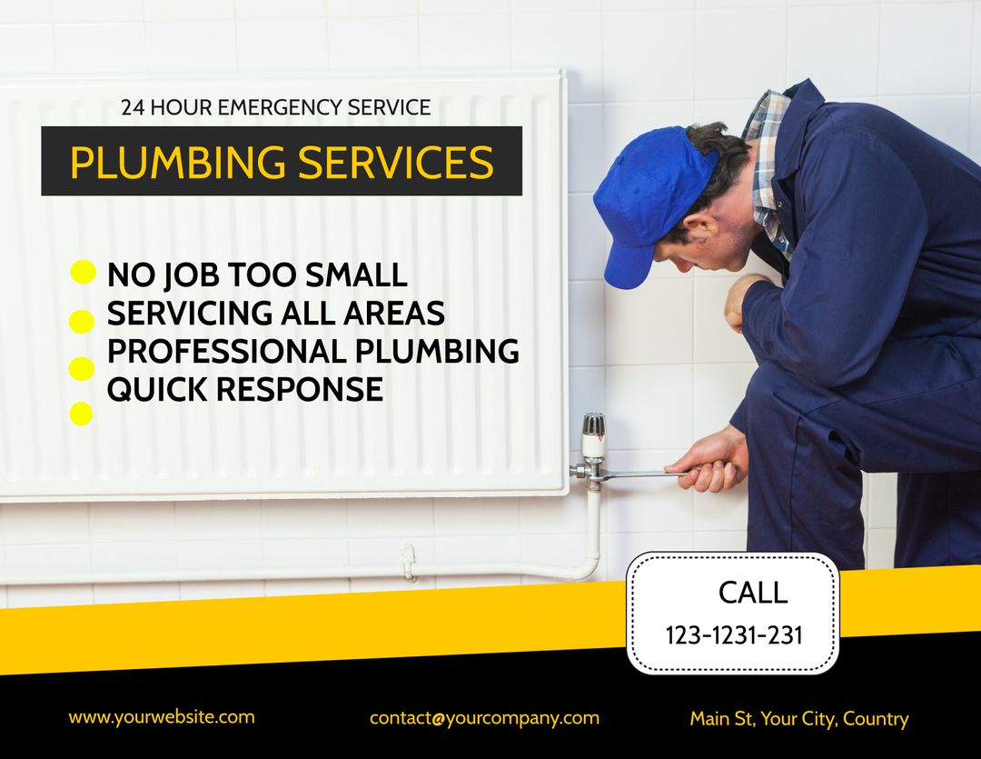 Plumber Performing Check on Radiator Pipe System - Download Free Stock Images Pikwizard.com