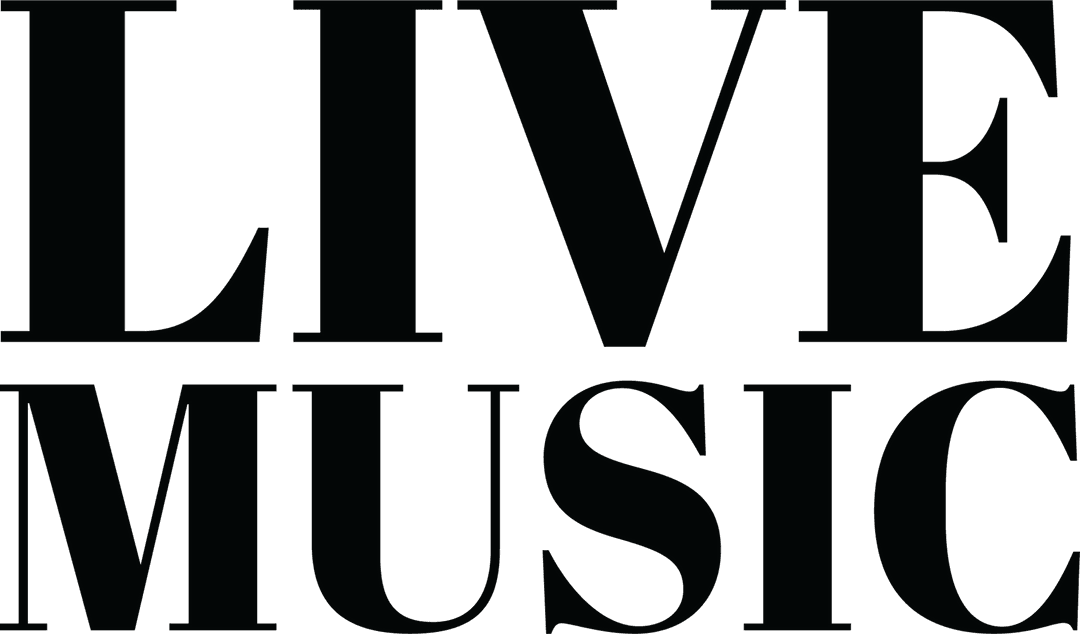 Live Music Text Transparent Background for Event Promotion