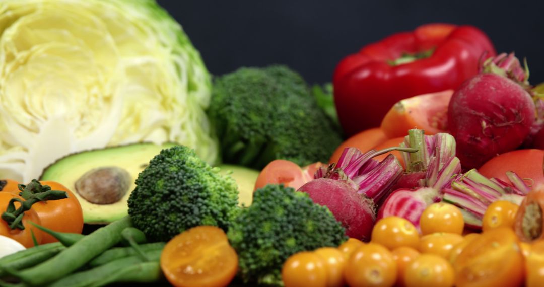 Fresh Colorful Vegetables Arrangement on Black Background - Free Images, Stock Photos and Pictures on Pikwizard.com