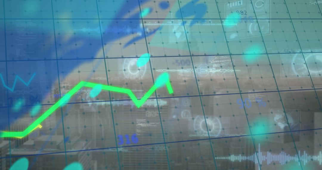 Global Business Data and Digital Interface Concept