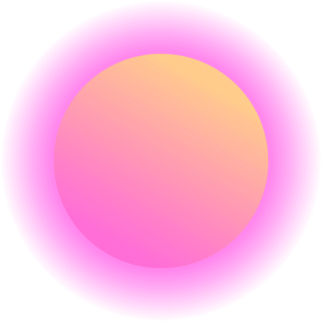 Transparent Pink to Yellow Gradient Circular Design Graphic
